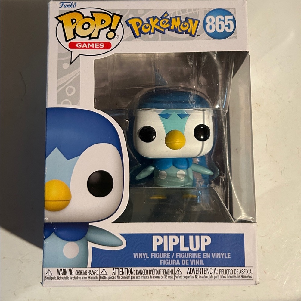Funko Pop Pokémon Piplup Vinyl Figure #865 New